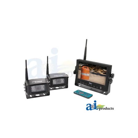 A & I Products CabCAM  Video System, Wireless (Includes 7" Monitor and 2 Cameras) 12" x8" x6" A-WL56M2C